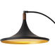 Lodi 90 inch 9 watt Matte Black and Walnut Arc Floor Lamp Portable Light