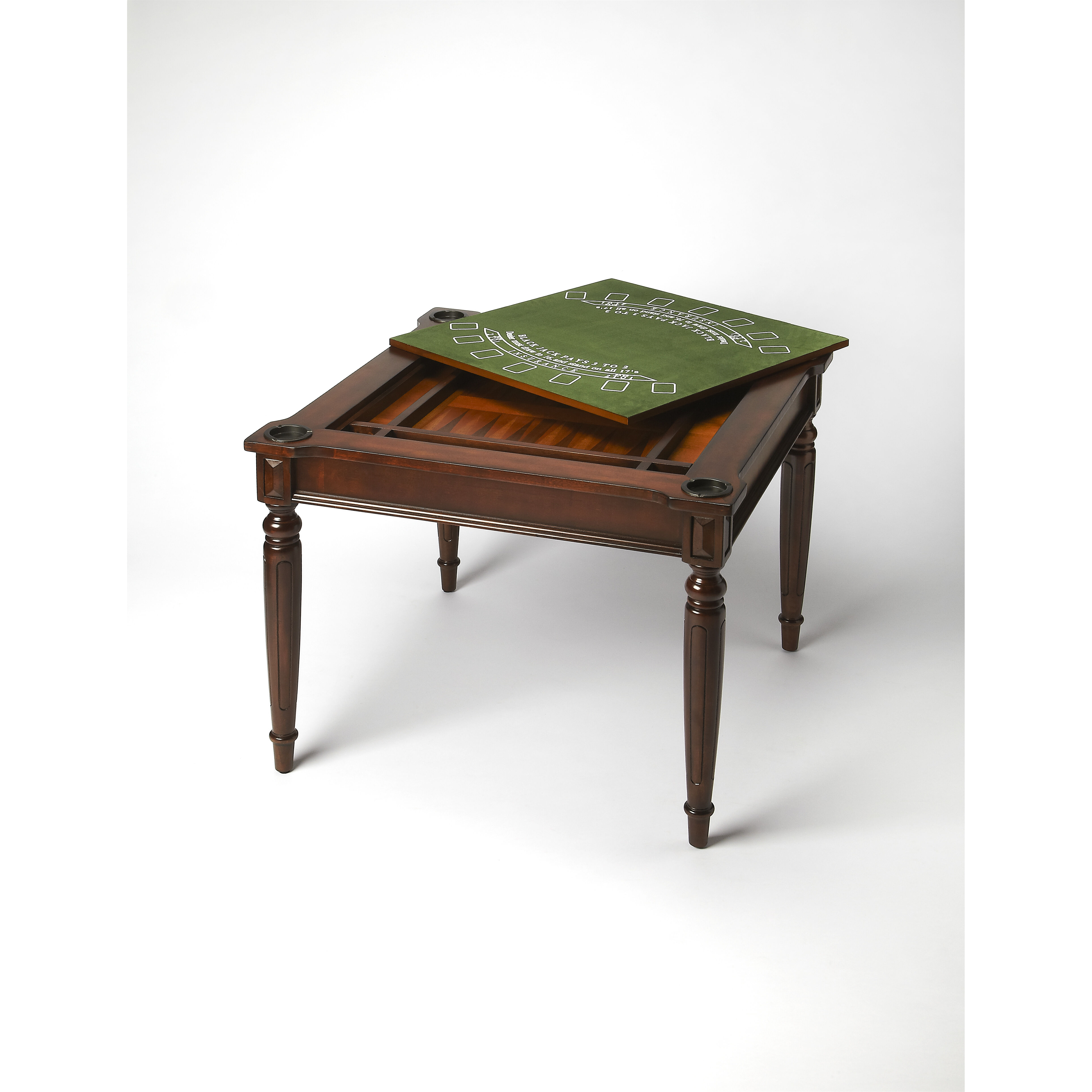 Vincent Multi-Game Card Table in Dark Brown