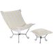 Dune Moss Outdoor Puff Scroll Chair
