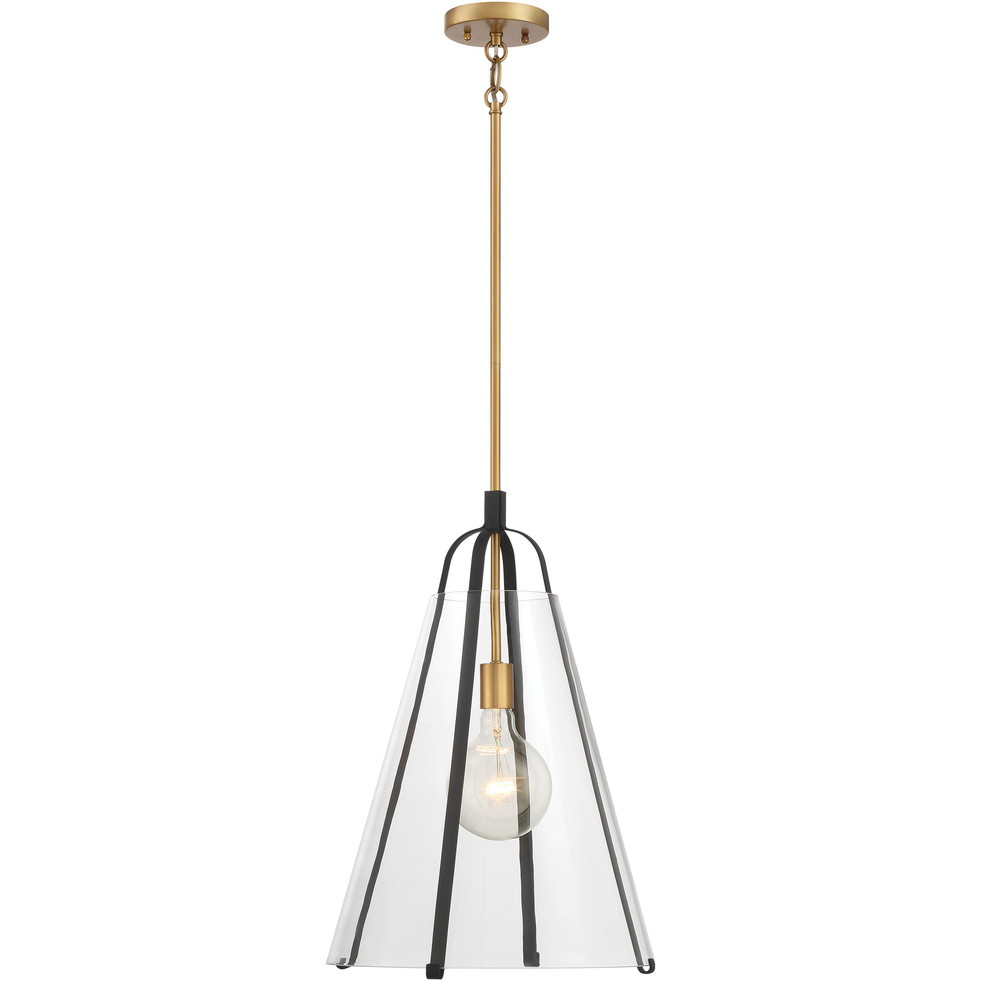 Paxos 1 Light 15.5 inch Legacy Brass and Sand Coal Pendant Ceiling Light
