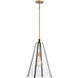 Paxos 1 Light 15.5 inch Legacy Brass and Sand Coal Pendant Ceiling Light