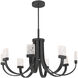 Kahn LED 40 inch Matte Black Chandelier Ceiling Light