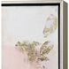 Modern Blush I White with Light Pink and Champagne Silver Framed Wall Art