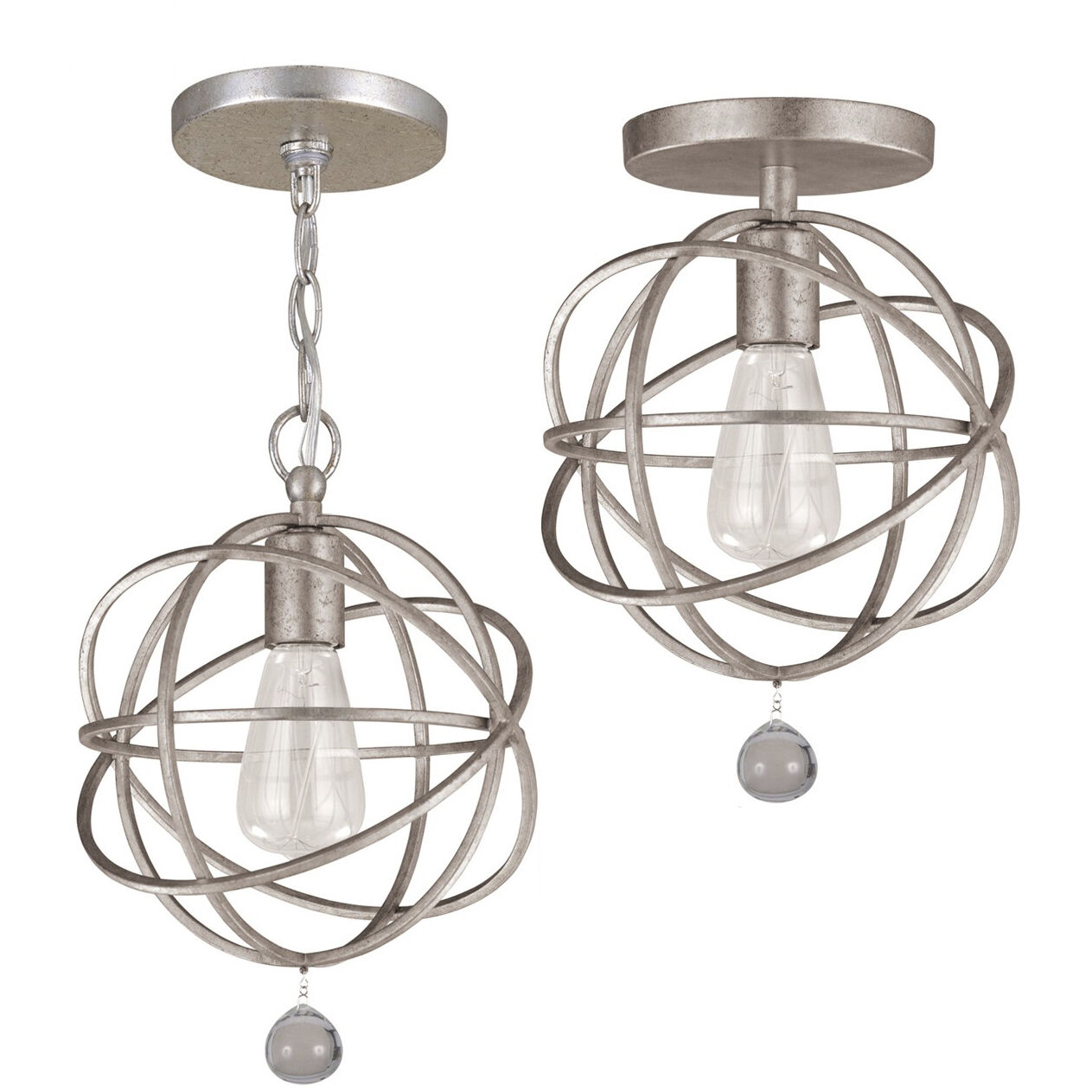 Somma Way 1 Light 9 inch Silver Mini Pendant Ceiling Light