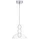 Elway LED 12 inch Polished Chrome Pendant Ceiling Light