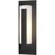 Forged Vertical Bars 1 Light 15 inch Coastal Black Outdoor Sconce, Small