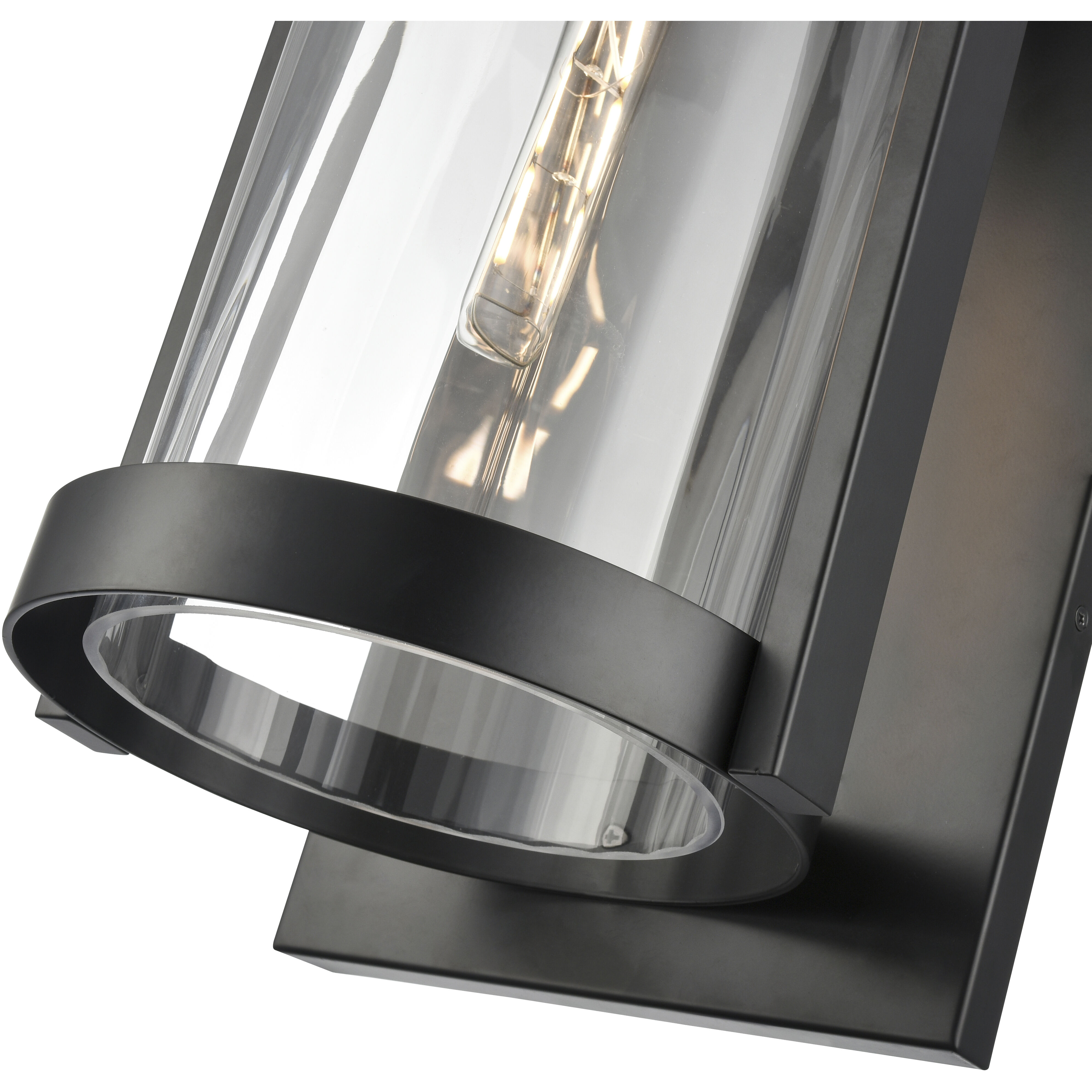 Braselton 1 Light 23.75 inch Powder Coated Black Outdoor Wall Sconce