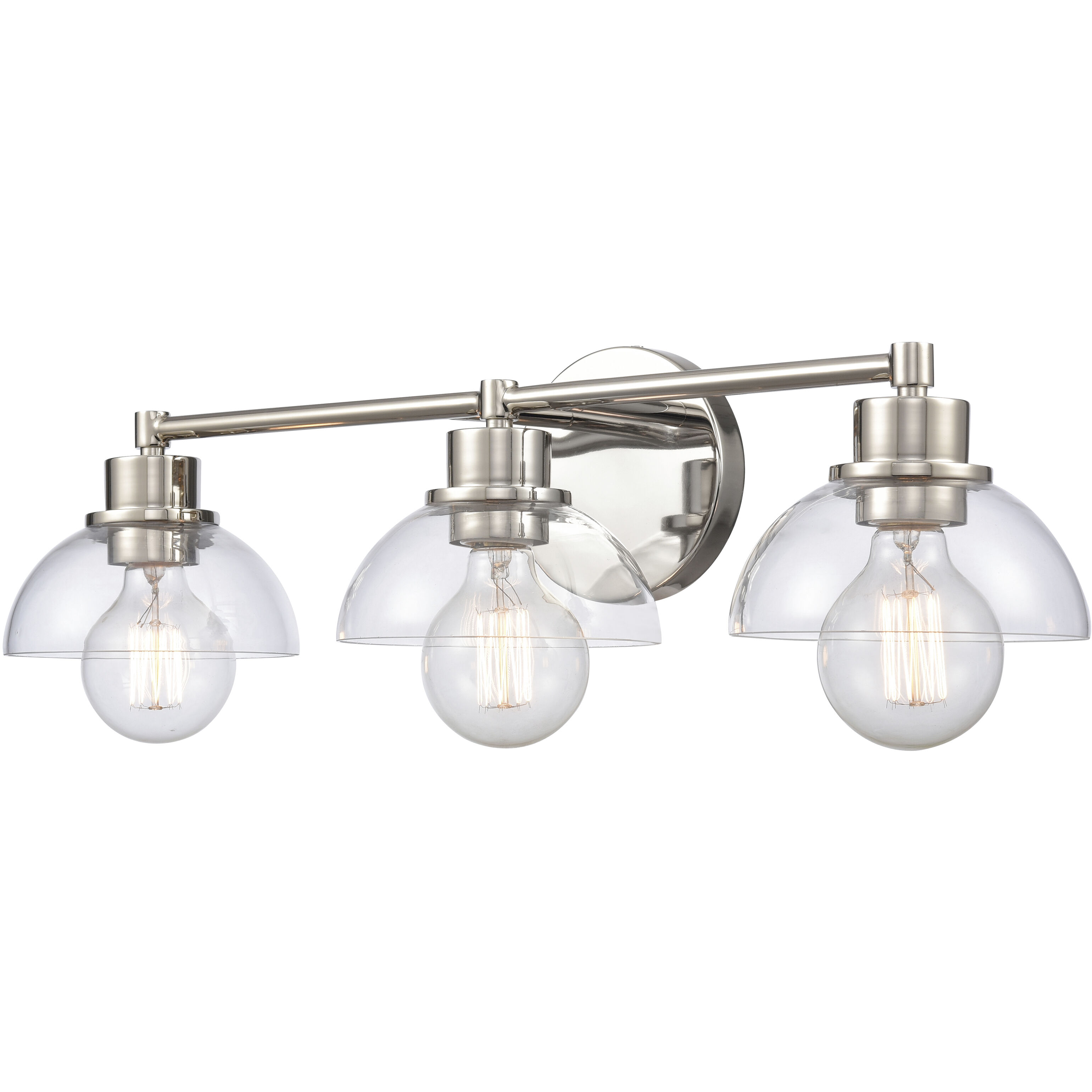 Julian Vanity Light Wall Light in Polished Nickel