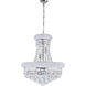 Empire 8 Light 18 inch Chrome Down Chandelier Ceiling Light