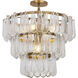 Vionne 5 Light 21.5 inch Legacy Brass Semi-Flush Mount Ceiling Light