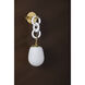 Marina 1 Light 6 inch Aged Brass/Textured White Combo Wall Sconce Wall Light