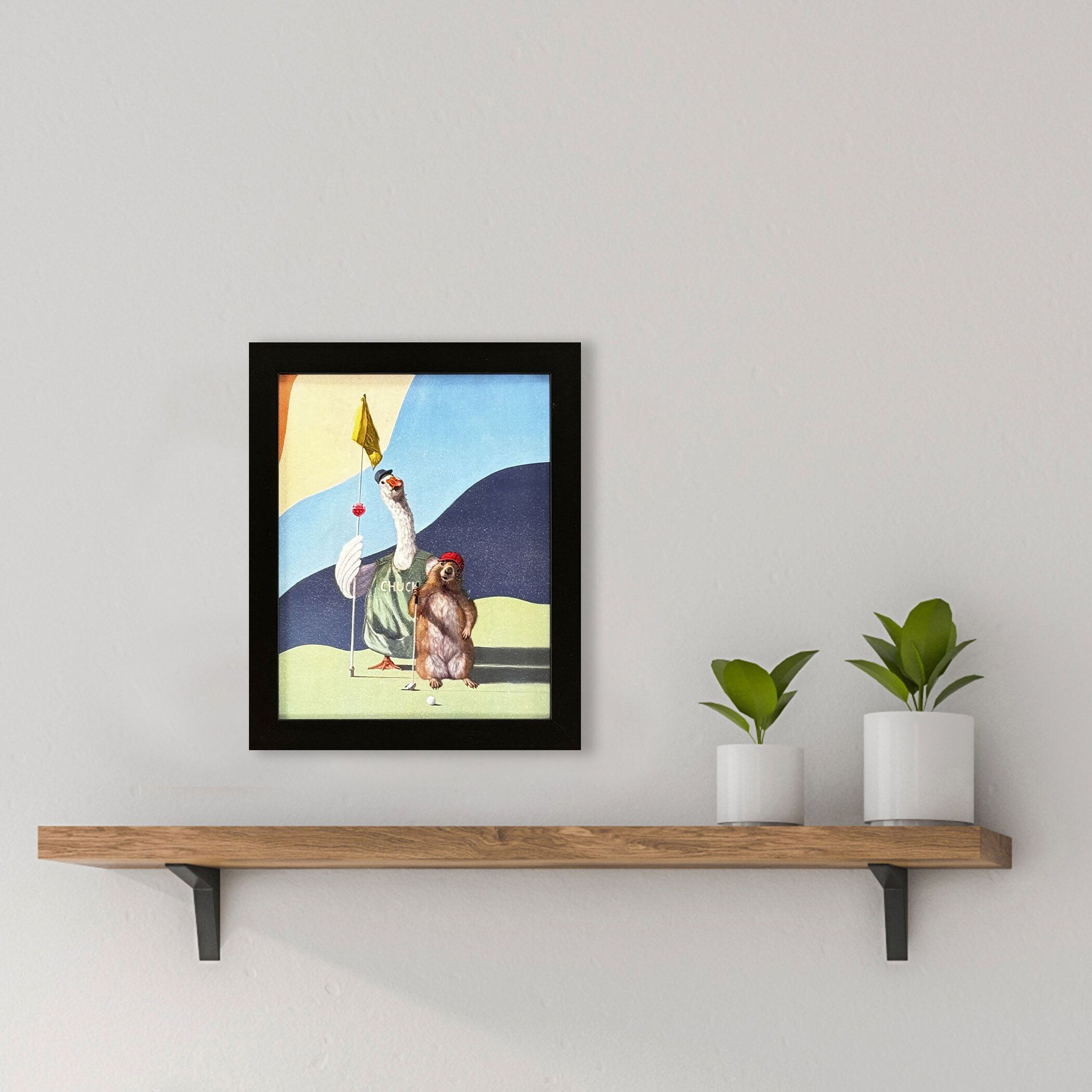 The Perfect Pair 11 X 9 inch Non-Glass Framed Art, Propac