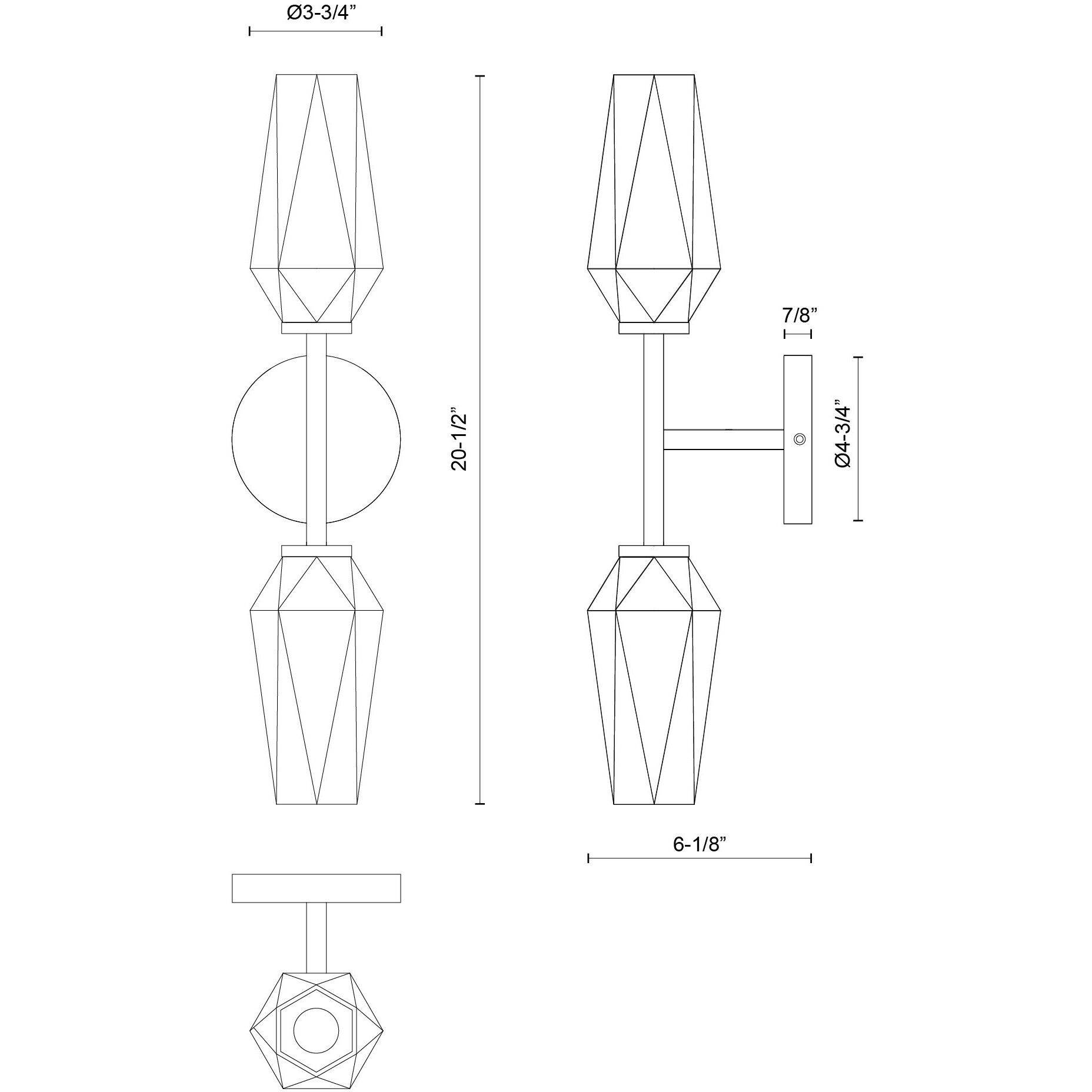 Alora Mood Krysta Wall/Vanity Light Wall Light in Matte Black