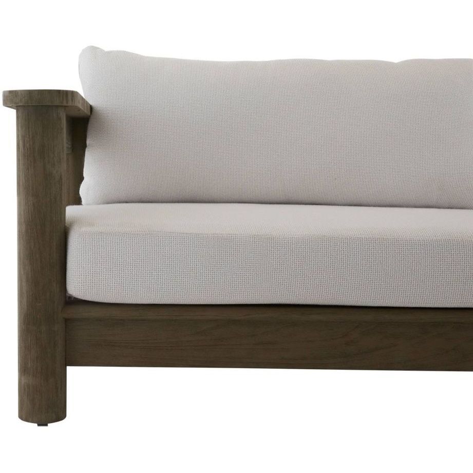 Caldwell Shale and Weathered Teak Outdoor Sofa