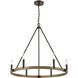 Transitions 6 Light 27 inch Oil Rubbed Bronze Chandelier Ceiling Light