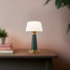 Clemence 10.5 inch 3 watt Pine Green Table Lamp Portable Light