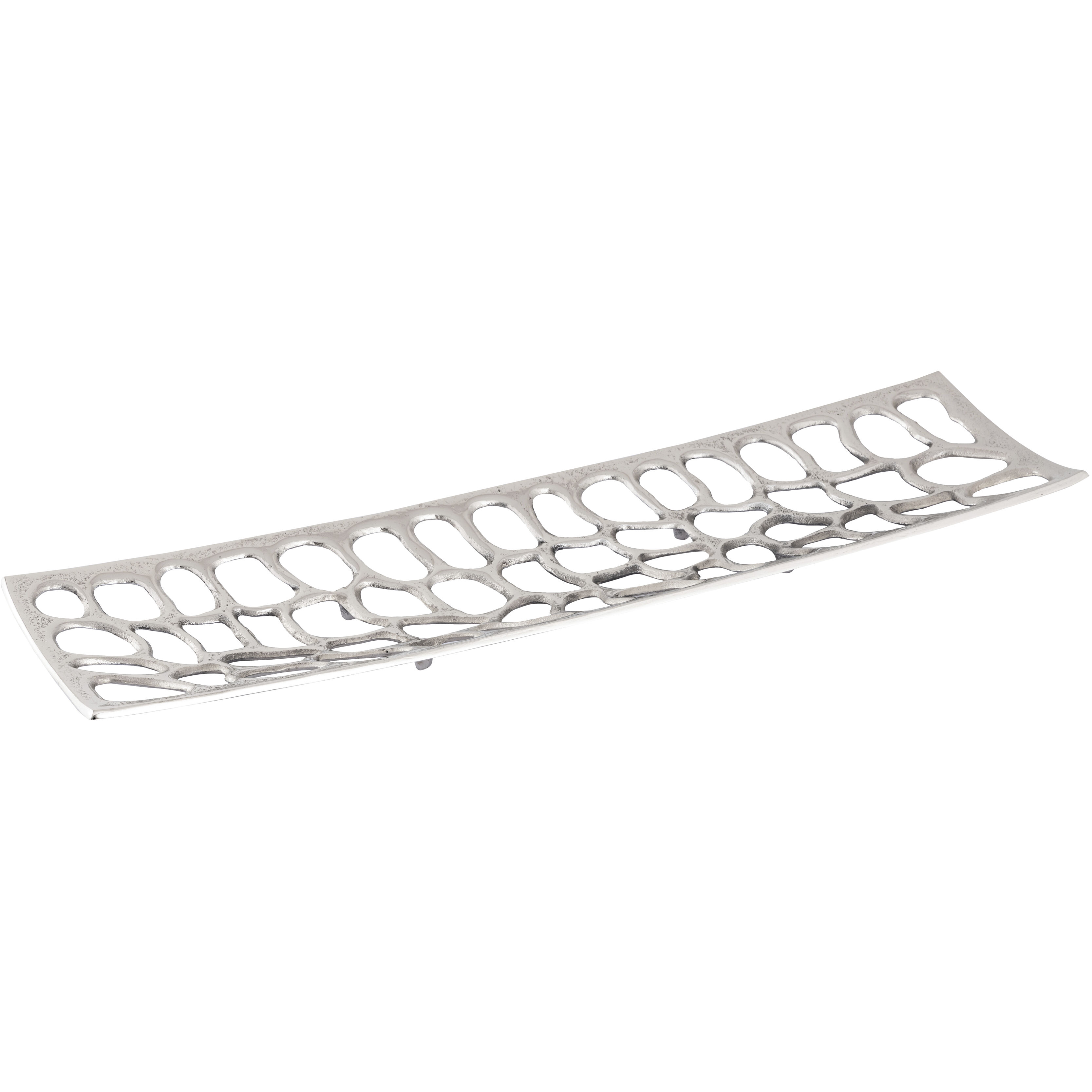 Maro Polished Nickel Tray, Set of 2