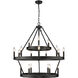Alastair 32 inch 60.00 watt Matte Black Chandelier Ceiling Light
