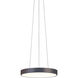 Pi LED 16 inch Black Bronze Pendant Ceiling Light in Standard Suspension
