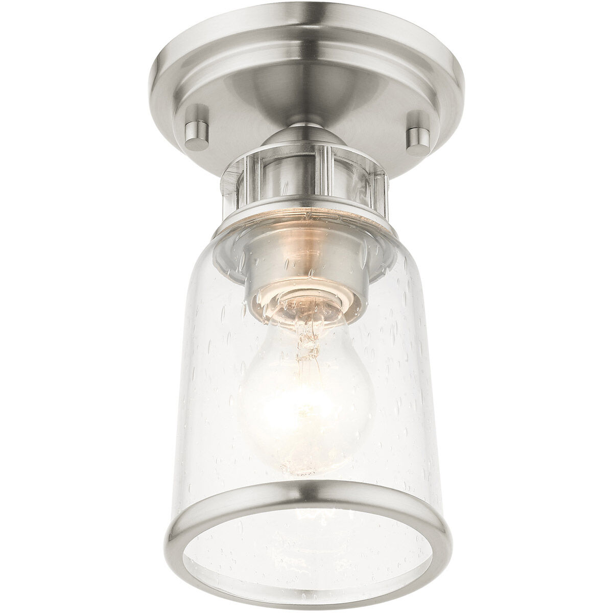 Lawrenceville 1 Light 5 inch Brushed Nickel Flush Mount Ceiling Light