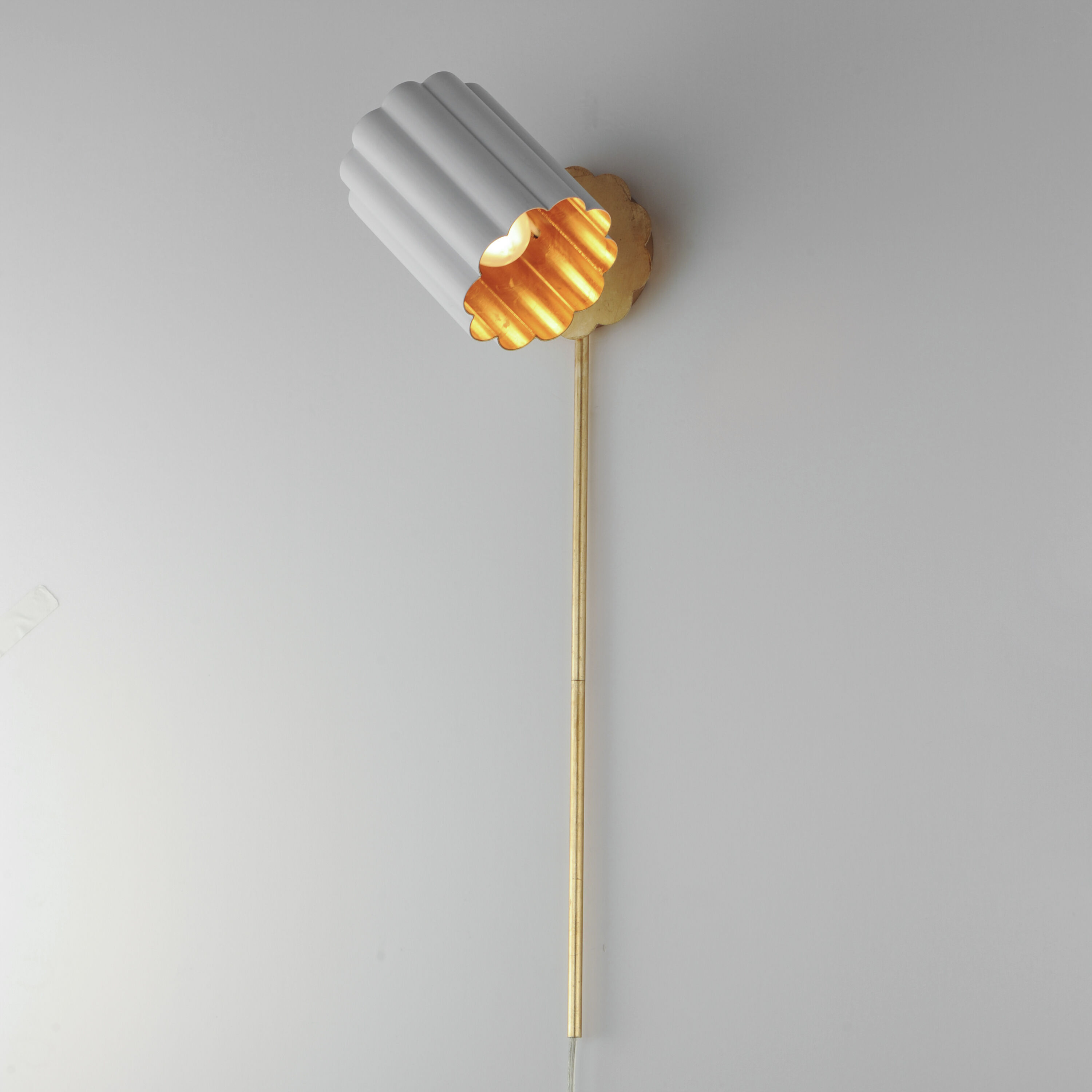 Primrose 1 Light 6 inch Gold Leaf Wall Sconce Wall Light in Matte White