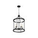 Empire 5 Light 16 inch Noir with Aged Brass Entry Pendant Ceiling Light
