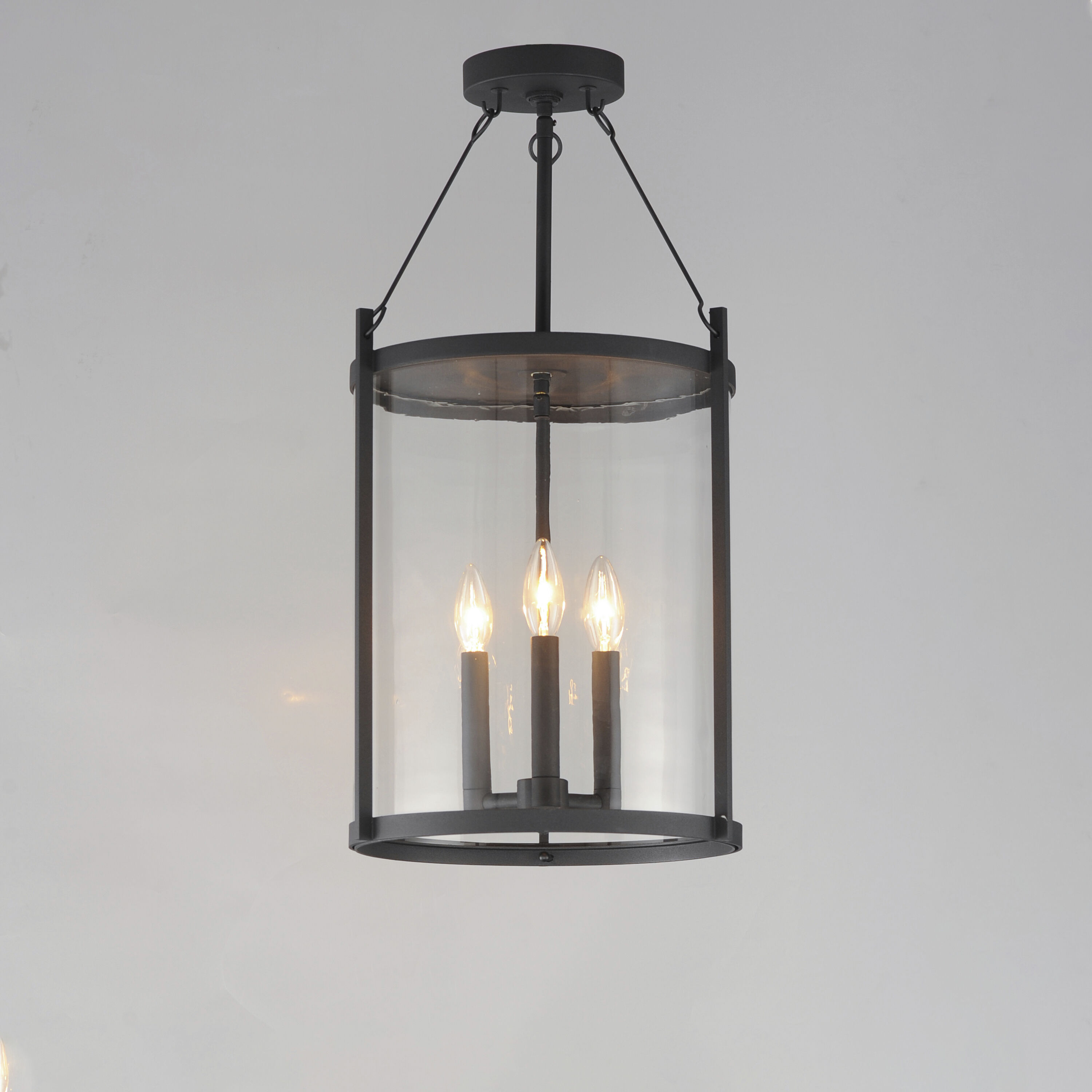 Belfry 3 Light 13 inch Black Outdoor Pendant