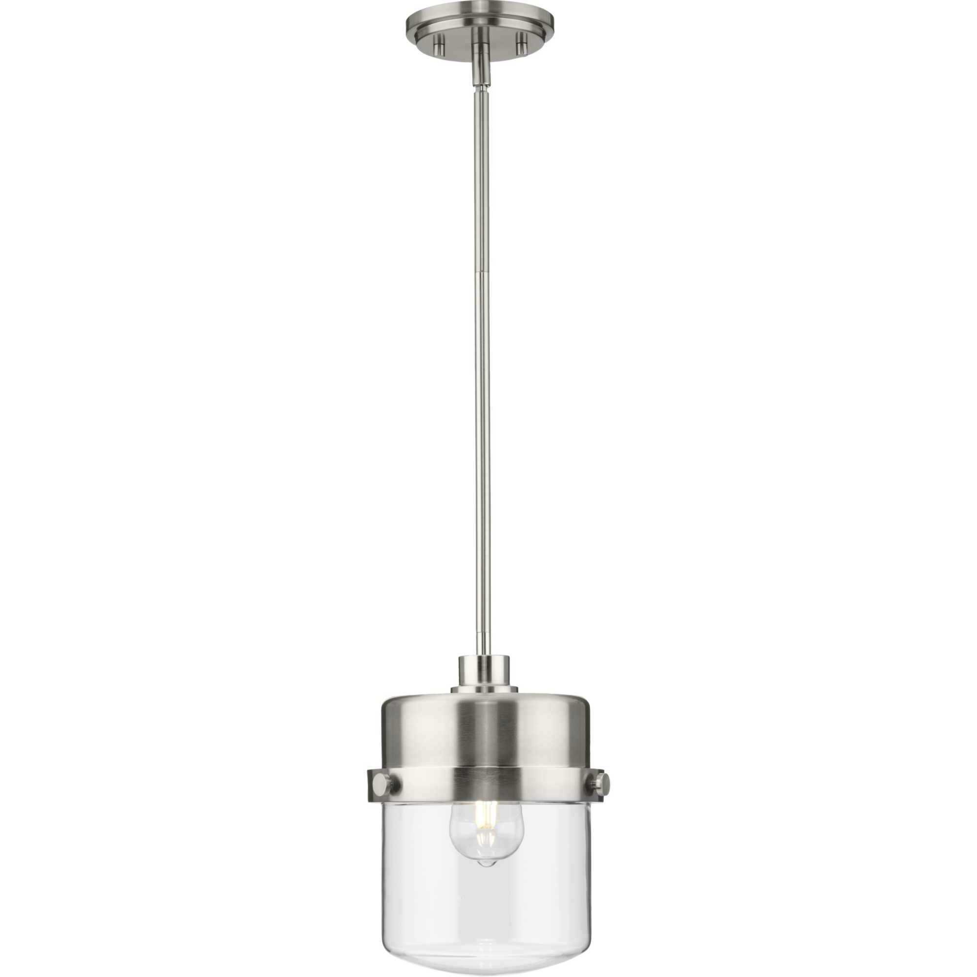 Beckner 1 Light 8 inch Brushed Nickel Pendant Ceiling Light