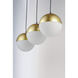 Half Moon LED 30.25 inch Metallic Gold Linear Pendant Ceiling Light