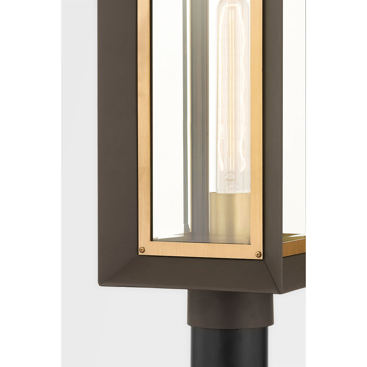 Lowry 1 Light 17 inch Textured Bronze/Patina Brass Post