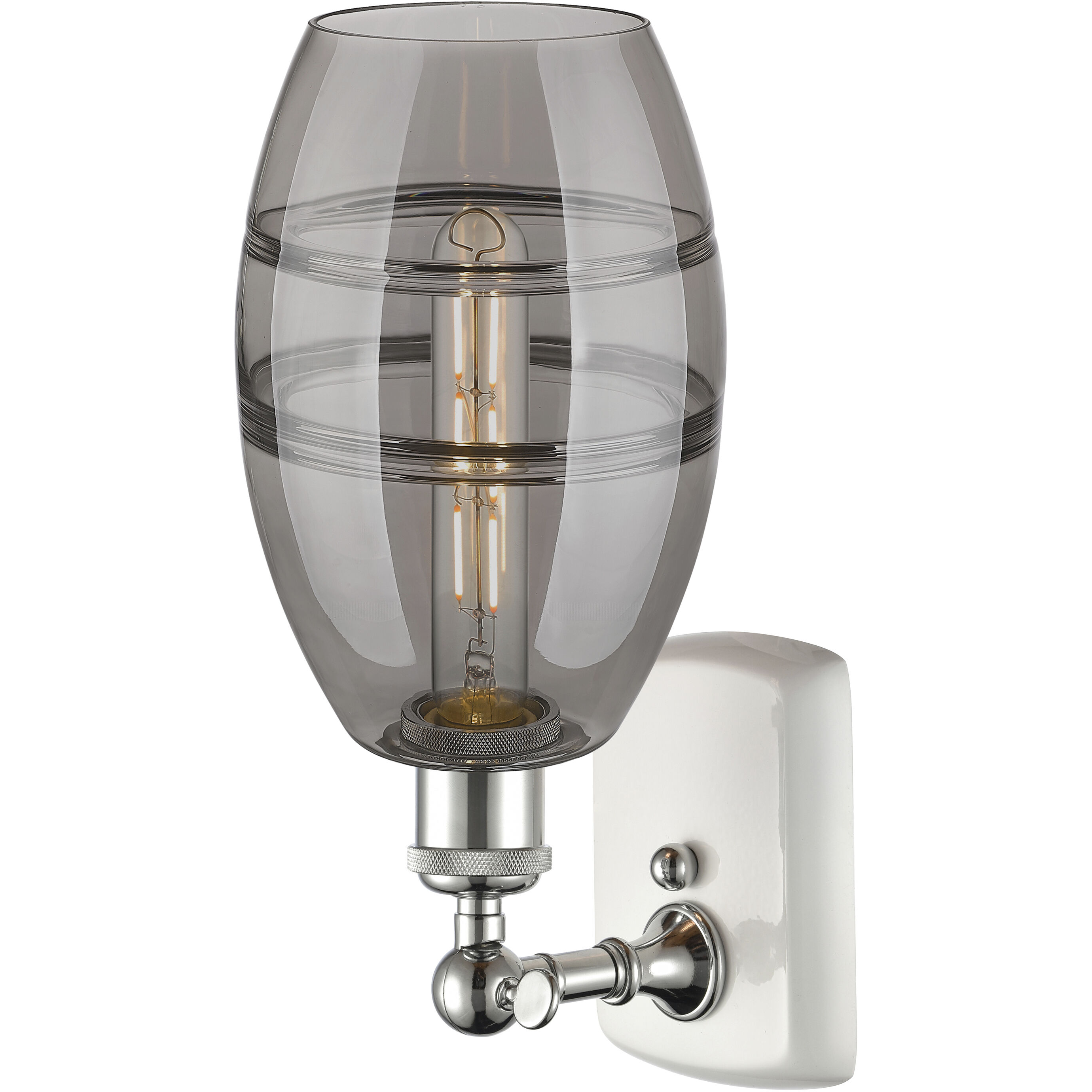Ballston Vaz 1 Light 5.88 inch White Polished Chrome Sconce Wall Light