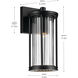 Barras 1 Light 11.5 inch Black Outdoor Wall Sconce