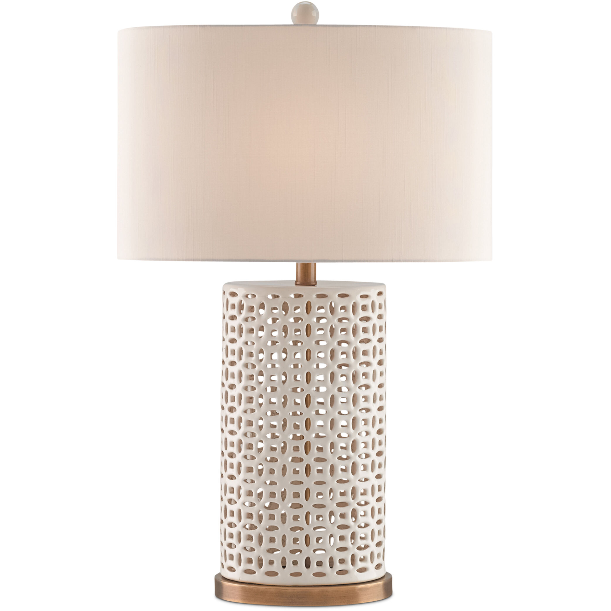 Bellemeade 29 inch 150 watt Ivory/Antique Brass Table Lamp Portable Light