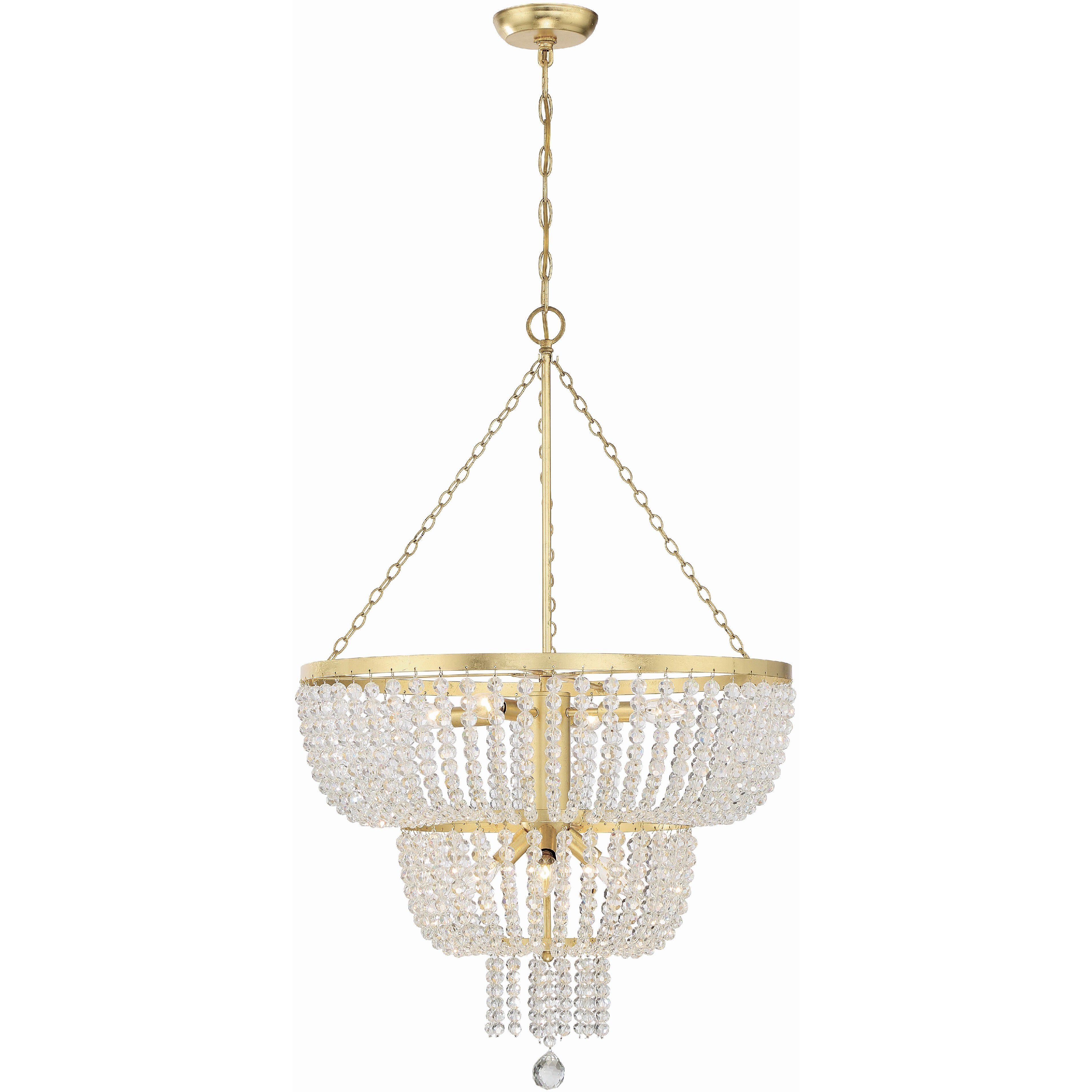 Rylee 8 Light 24.75 inch Antique Gold Chandelier Ceiling Light