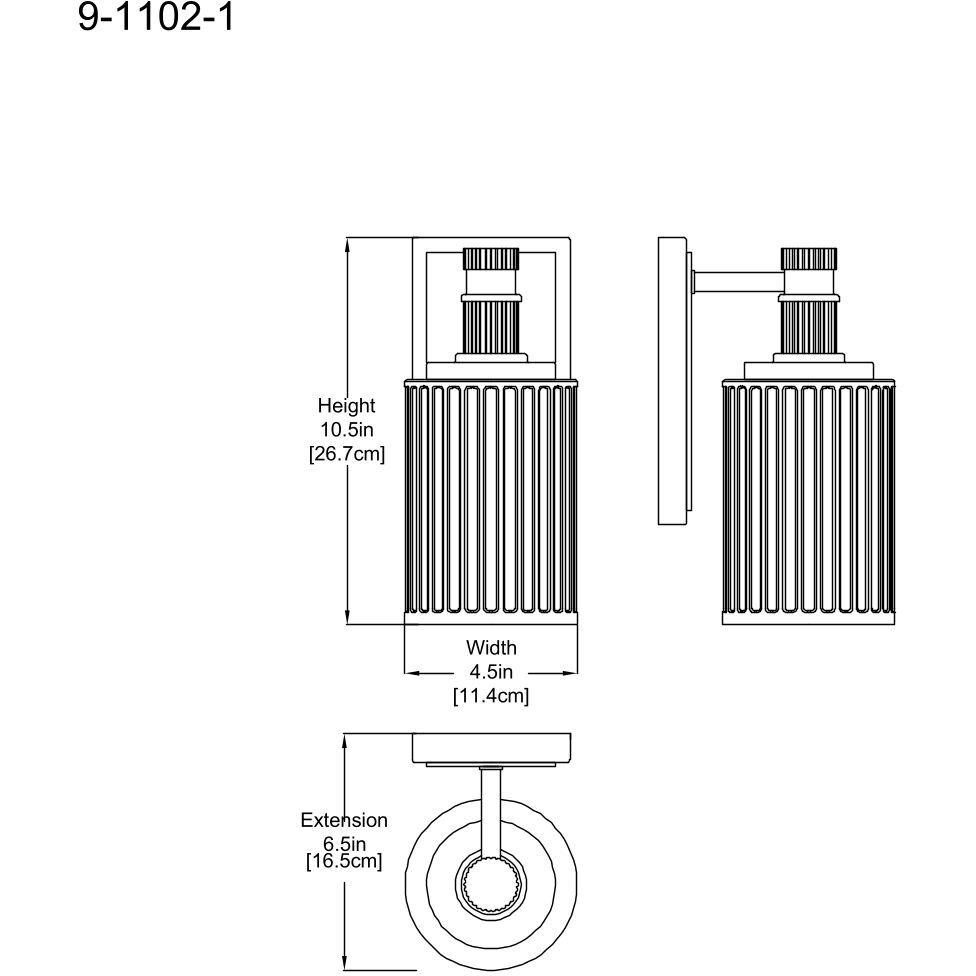 Concord 1 Light 4.5 inch Silver and Polished Nickel Bathroom Vanity Light Wall Light