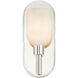 Lucian Wall/Ceiling Light Wall Light in Polished Nickel, Alabaster Shade