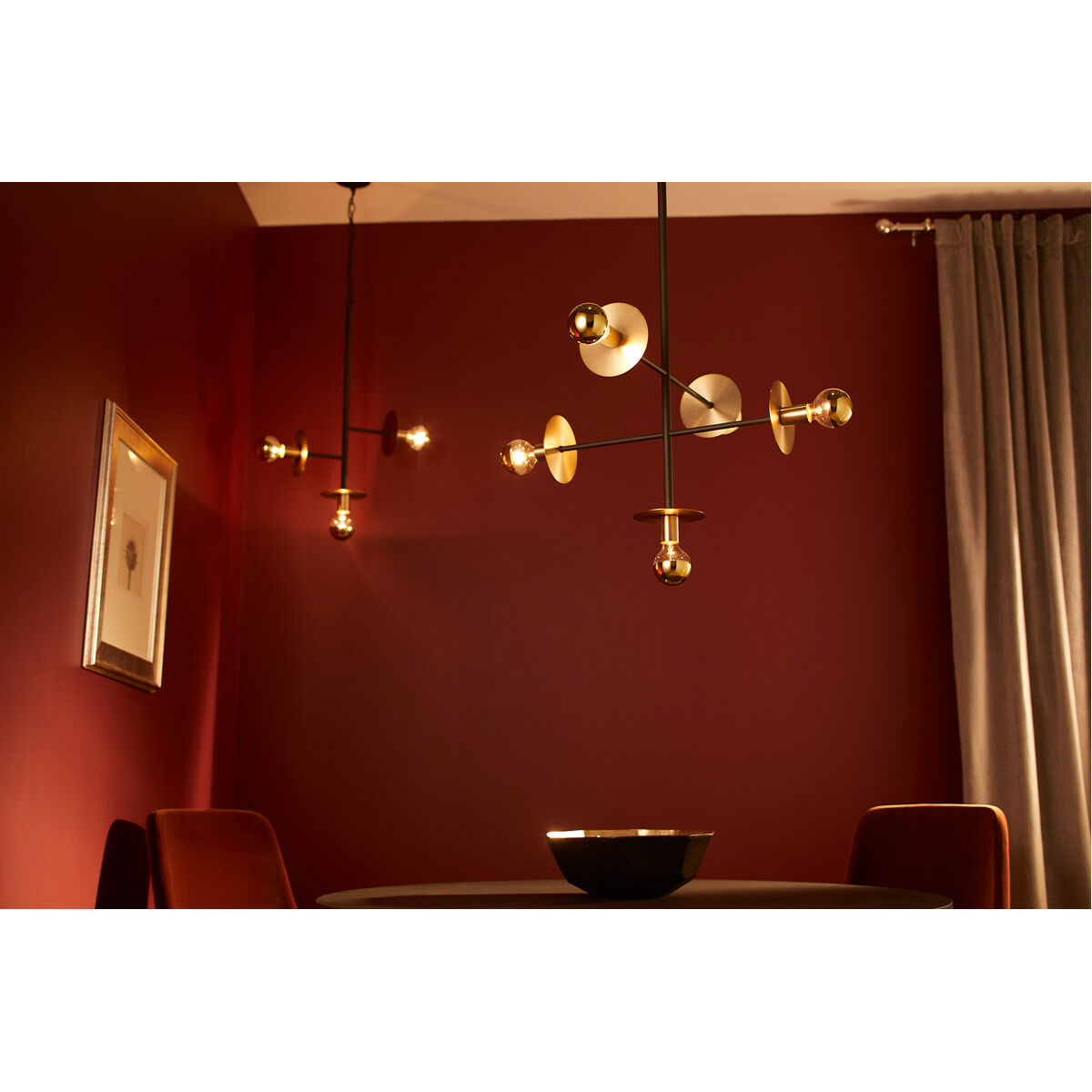 Voyager 3 Light 17 inch Noir with Aged Brass Pendant Ceiling Light