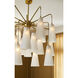 Mika 18 Light 41 inch Opal Swirl and Antique Brass Chandelier Ceiling Light