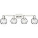 Arcadia Athens Water Glass 4 Light 33 inch Brushed Satin Nickel Bath Vanity Light Wall Light