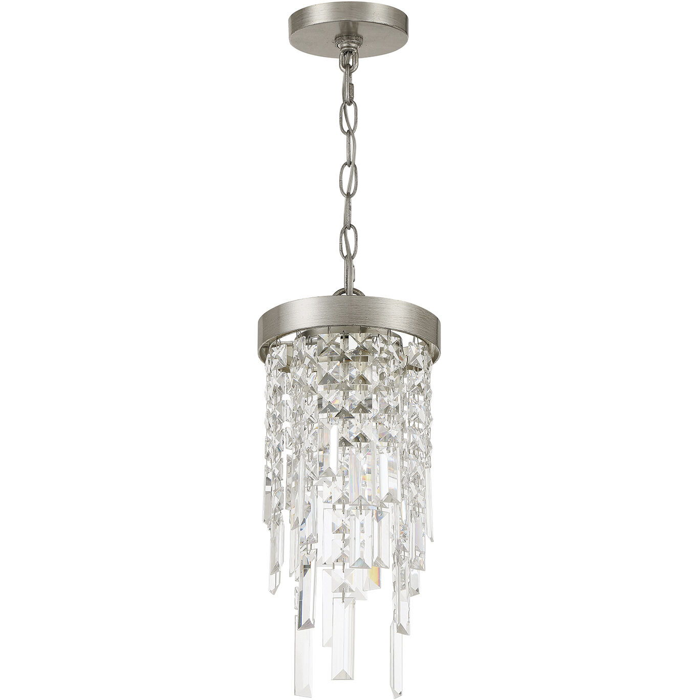 Winfield 1 Light 7 inch Antique Silver Mini Chandelier Ceiling Light