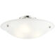 Oasis 3 Light 20 inch Brushed Nickel Semi-Flush Ceiling Light