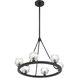 Aragon 6 Light 24 inch Matte Black Chandelier Ceiling Light