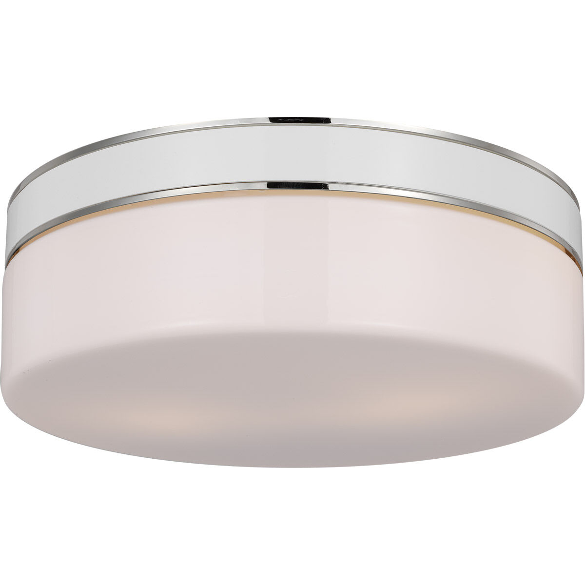 kate spade new york Monroe 2 Light 14 inch Polished Nickel Flush Mount Ceiling Light in Polished Nickel / Gloss White
