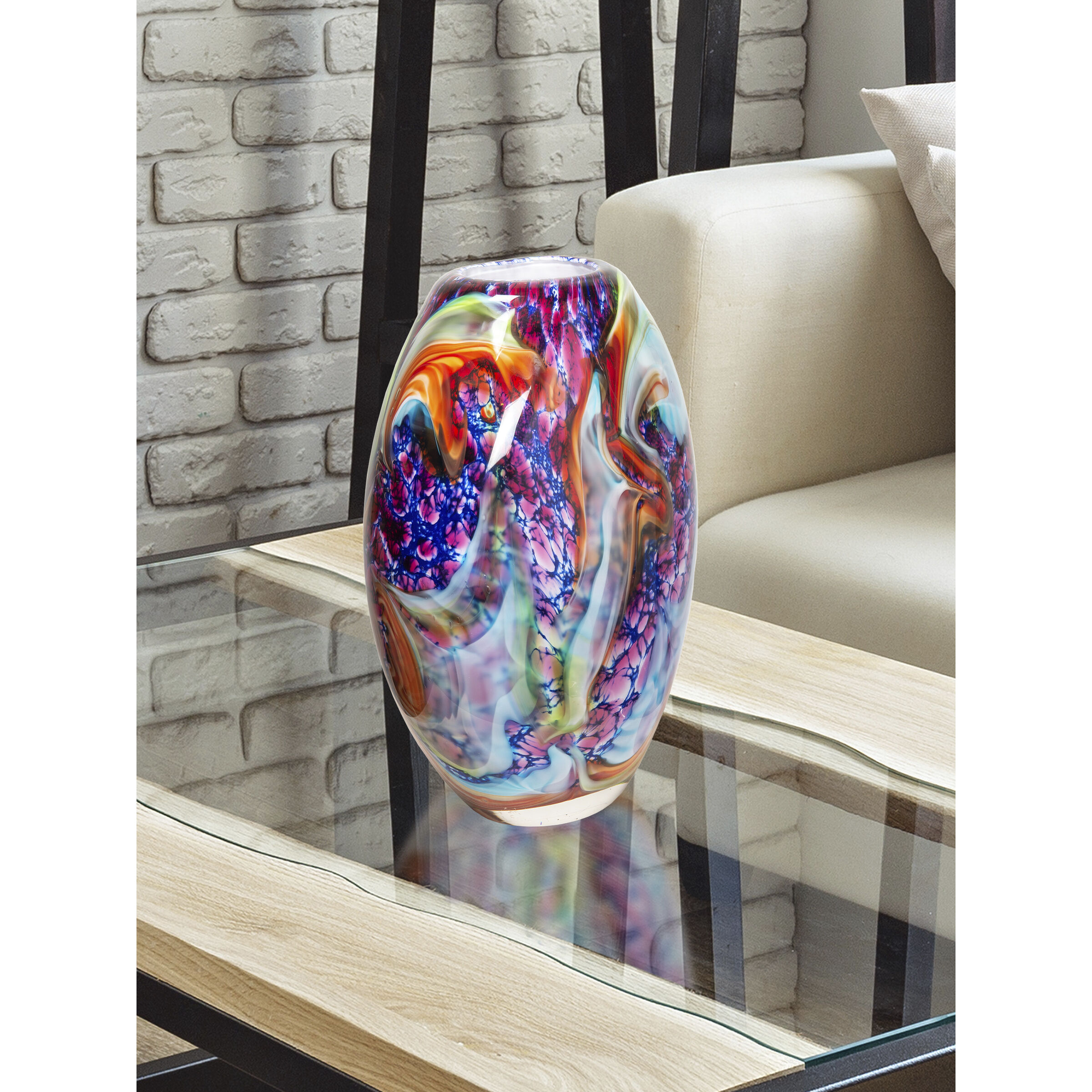 Villa Cuzzano 13 X 8.75 inch Art Glass Vase