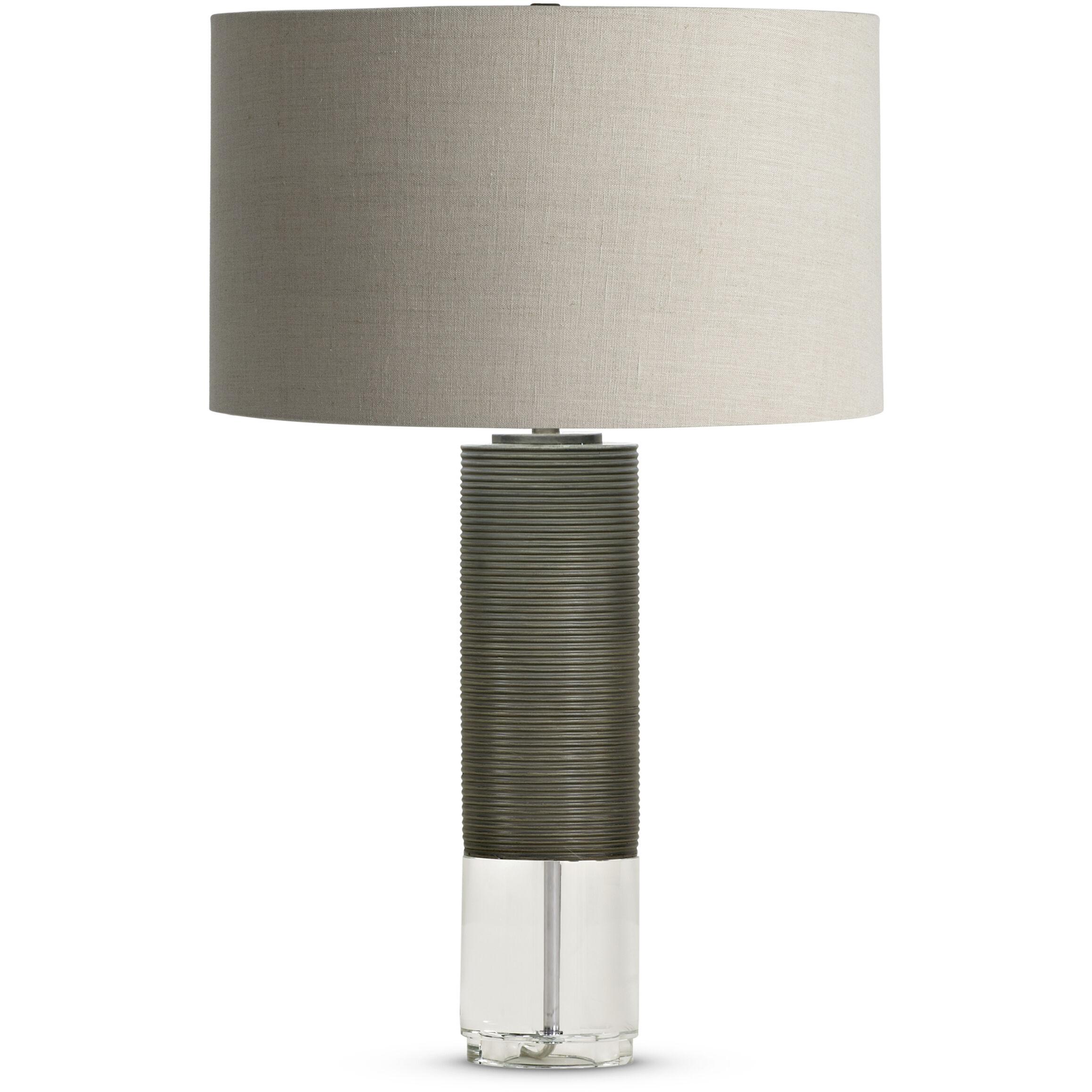 Baby Atlantic 23.5 inch 150.00 watt Bronze Table Lamp Portable Light in 24, Finely Ribbed Surface