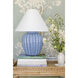Clarendon 20 inch 60.00 watt Aged Brass and Blue Table Lamp Portable Light