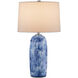 Pallas 27.5 inch 150 watt Blue and White Table Lamp Portable Light