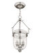 Jefferson 3 Light 10 inch Brushed Nickel Chain Lantern