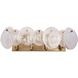 Lily 4 Light 26.26 inch Brushed Brass Bathroom Vanity Wall Light