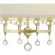 Paxton 4 Light 16 inch Aged Brass Semi Flush Ceiling Light